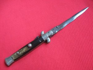 Vintage 1950's INTER ITALY Kriss Picklock STILETTO 9" (23 cm.) Switchblade Knife