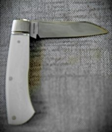 Pablo Castellani Super Tusk Native..4"..14C28N...Fluted/integral/doved bolsters..makers pouch/coa