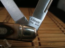 SCHRADE OLD TIMER 858 LUMBERJACK USA VINTAGE LARGE STOCKMAN TRIPLE BLADE FOLDING UNUSED POCKET KNIFE