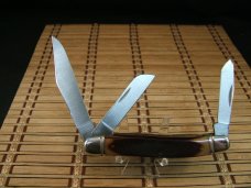 SCHRADE OLD TIMER 858 LUMBERJACK USA VINTAGE LARGE STOCKMAN TRIPLE BLADE FOLDING UNUSED POCKET KNIFE