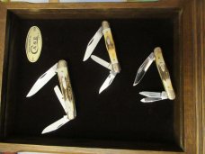 Case XX 1983 Stag Whittler Set of 3 Knives Pattern # (1) 5380 (2) 5383 (3) 5308