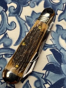 Great Eastern Cutlery Pemberton Small English Jack 2-Blade Stag with Spear/Pen Blades