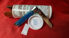Great Eastern Cutlery Smooth Blue Camel Bone 493121 New in Tube, Mint Condition!
