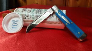 Great Eastern Cutlery Smooth Blue Camel Bone 493121 New in Tube, Mint Condition!