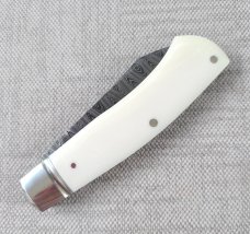 Pablo Castellani Super Tusk Native..4"..Damascus..Fluted/integral/doved bolsters..makers pouch/coa