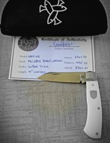 Pablo Castellani Super Tusk Native..4"..14C28N...Fluted/integral/doved bolsters..makers pouch/coa