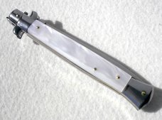 NEW 11" FRANK BELTRAME DAGGER BLADE ACRYLIC WHITE PEARL ITALIAN STILETTO