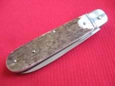 Vintage German BOKER 715R Stag Leverlock Switchblade Knife