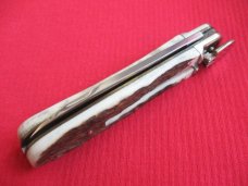 Vintage German BOKER 715R Stag Leverlock Switchblade Knife