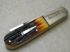 Remington UMC USA 2008 RB473 Amber Bone The Veteran Razor Barlow Knife 