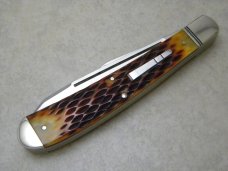 Remington USA 2016 R293B Amber Bone The Boss Bullet Trapper Knife NIB