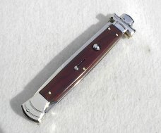 NOS A.G.A. CAMPOLIN 11" MALTESE DARK SANTOS MAHOGANY WOOD NICKEL SILVER BOLSTERS, BOX