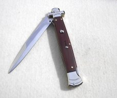 NOS A.G.A. CAMPOLIN 11" MALTESE DARK SANTOS MAHOGANY WOOD NICKEL SILVER BOLSTERS, BOX