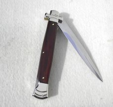 NOS A.G.A. CAMPOLIN 11" MALTESE DARK SANTOS MAHOGANY WOOD NICKEL SILVER BOLSTERS, BOX