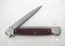 NOS A.G.A. CAMPOLIN 11" MALTESE DARK SANTOS MAHOGANY WOOD NICKEL SILVER BOLSTERS, BOX