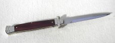 NOS A.G.A. CAMPOLIN 11" MALTESE DARK SANTOS MAHOGANY WOOD NICKEL SILVER BOLSTERS, BOX