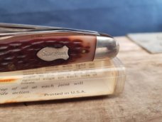 *TWO* Schrade+ USA 825 Stainless Steel Stockman's - Razor Blade Steel - NIB 