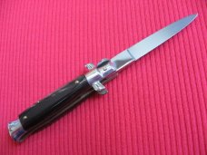 Oreste Dibon Italian 14cm. Horn STILETTO Switchblade Knife - New Old Stock