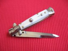 Oreste Dibon Italian 16cm. Cracked Ice STILETTO Switchblade Knife - New Old Stock