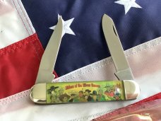 Vintage Camillus 2 Blade Large Cigar Knife w/ Riders of the Silver Screen Handles -Dale Evans -NOS