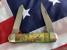 Vintage Camillus 2 Blade Large Cigar Knife w/ Riders of the Silver Screen Handles -Dale Evans -NOS