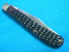 VINTAGE CASE XX USA 61048 DELRIN FOLDING POCKET TOOTHPICK SINGLE BLADE TRAPPER KNIFE KNIVES OLD