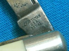 VINTAGE SEARS CRAFTSMAN USA 95041 TRAPPER FOLDING POCKET KNIFE KNIVES OLD SMALL