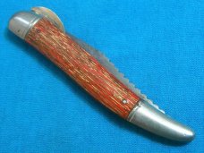 VINTAGE IMPERIAL PROV USA LOCKBACK FOLDING POCKET TEXAS TOOTHPICK TICKLER FISH KNIFE KNIVES OLD RED