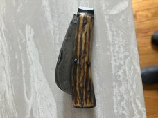 OLD 1800's SHEFFIELD LONG CO. STAG FLAT IRON BUTT