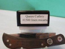 Queen Linen Micarta Lock Back D-2 Steel Pattern # 1500