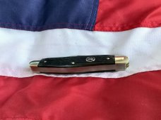 J A Henckels Stockman Pocket Knife w/ Green Bone Handles -NOS