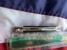 J A Henckels Stockman Pocket Knife w/ Green Bone Handles -NOS