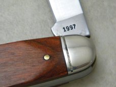 Remington USA R4468 1997 Wood Lumberjack Bullet Knife NIB