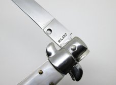9" Automatic Switchblade Stiletto - White Simulated Pearl Handle - MILANO
