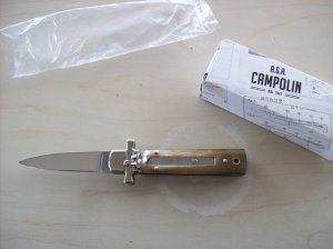 A. G. A. Campolin Dominus Lever Maltese Cross 6 Incher W/Brazilian Horn Handles NIB