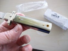 A. G. A. Campolin Dominus Lever Maltese Cross 6 Incher W/Brazilian Horn Handles  NIB
