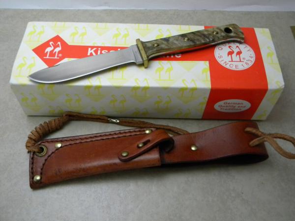 Kissing Crane Robt Klaas Solingen Germany No. 77 Horn Sheath Knife NIB
