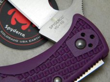 Spyderco Seki Japan Endura 4 VG-10 Purple Lockback Knife NIB