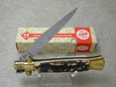 Kissing Crane KC47 Rostfrei Solingen Germany Stag Medium Stiletto Knife NIB
