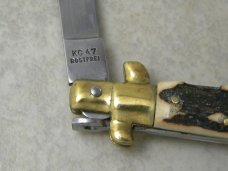Kissing Crane KC47 Rostfrei Solingen Germany Stag Medium Stiletto Knife NIB