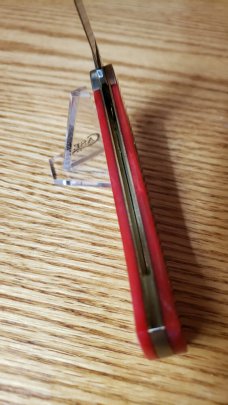 Boker Tree Brand, Solingen Germany, Smooth Red Bone Lockback, Unused, Beautiful Knife!