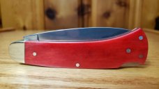 Boker Tree Brand, Solingen Germany, Smooth Red Bone Lockback, Unused, Beautiful Knife!