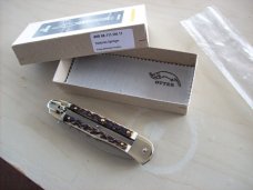 Hubertus Knife Solingen, Germany Large Size 11 Spear-Point Blade Genuine Stag/Antler NIB