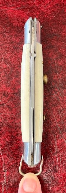 White Handle Rizzuto Estileto Milano Switchblade Knife 