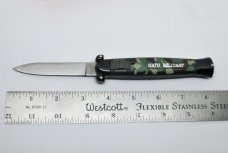 Lot of (2) Vintage NOS OTF SUPER AUTOMATIC SPRINGER Knife Nato Military Camo w/Box