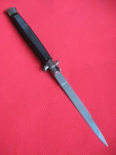 Vintage Unique 13" Italian MOLLETTA Stiletto Checkered Switchblade Knife.