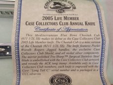 Case XX 2005 CCC Mediterranean Blue Bone Cheetah Club Pattern # 611 1/2 SS