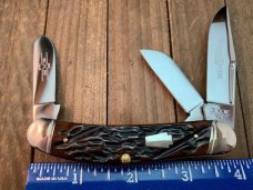 Schatt and Morgan Sowbelly Stockman 18th Anniversary Series Brown Worm Groove Bone 2008