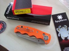 Spyderco Autonomy Automatic Knife Orange H1 Golden, Colo. U.S.A. NIB Scarce!