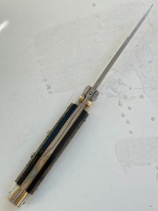 AGA Campolin Italy 28cm / 11" Abalone Flat Guard Pick Lock Bayonet THICK Limited Edition EX